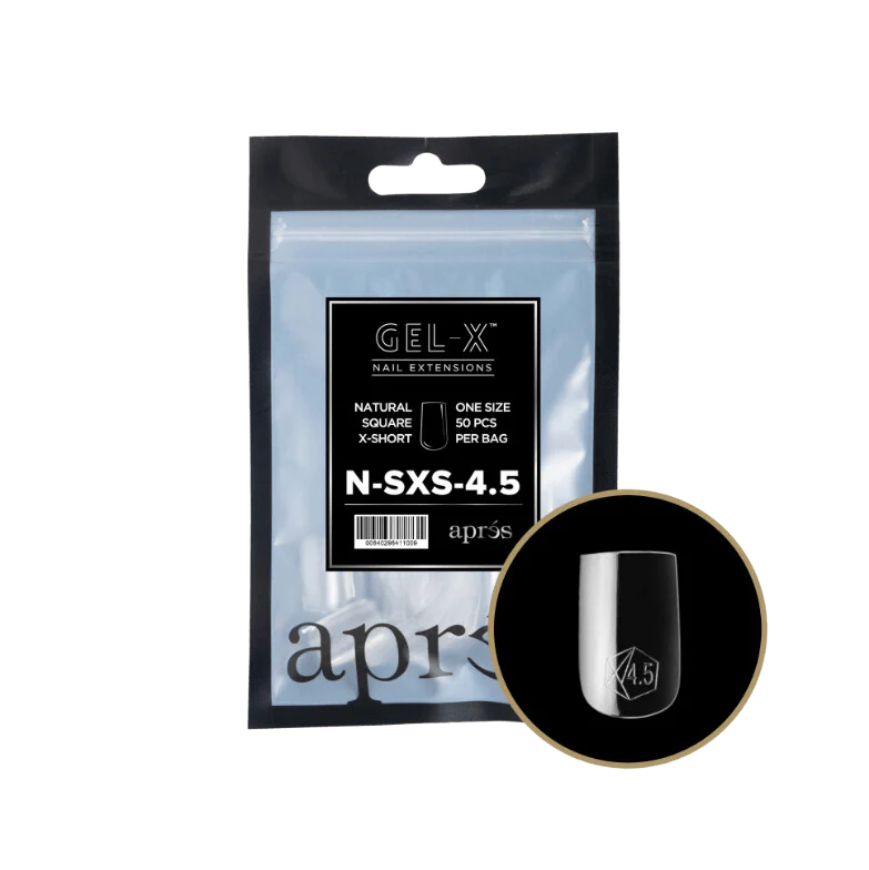Apres Gel X™ Refill Bags (50pcs) Natural Square Extra Short Tips - Image 7