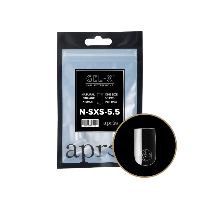 Apres Gel X™ Refill Bags (50pcs) Natural Square Extra Short Tips - Image 9