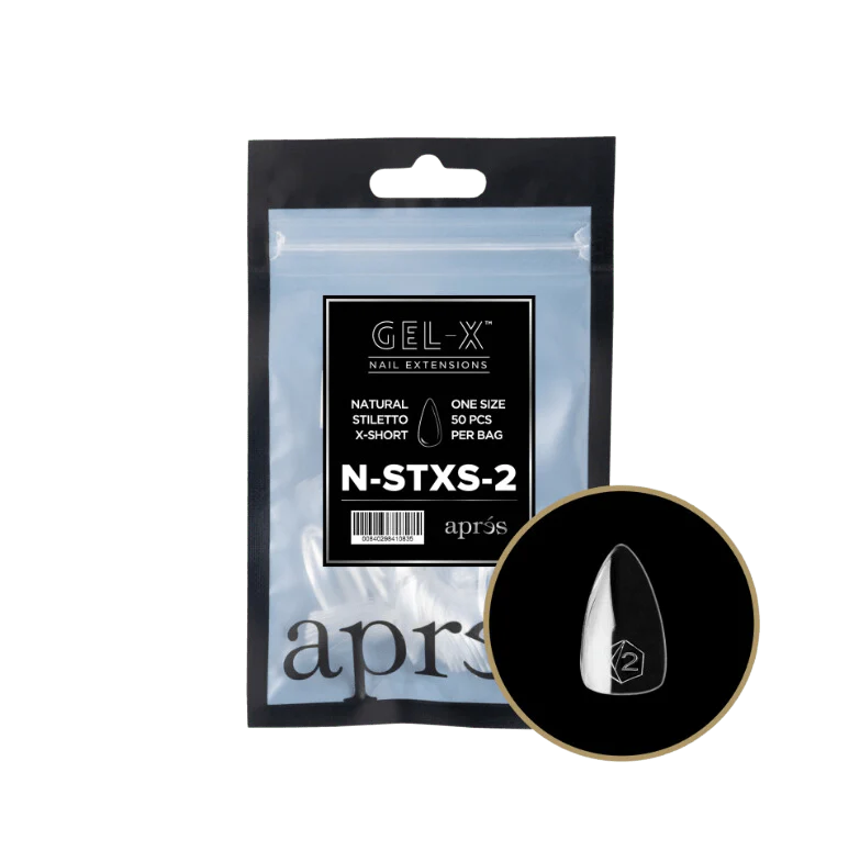 Apres Gel X™ Refill Bags (50pcs) Natural Stiletto Extra Short Tips - Image 4