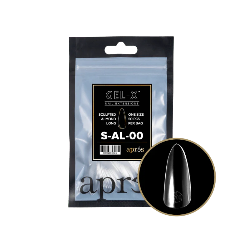 Apres Gel X™ Refill Bags (50pcs) Sculpted Almond Long Tips
