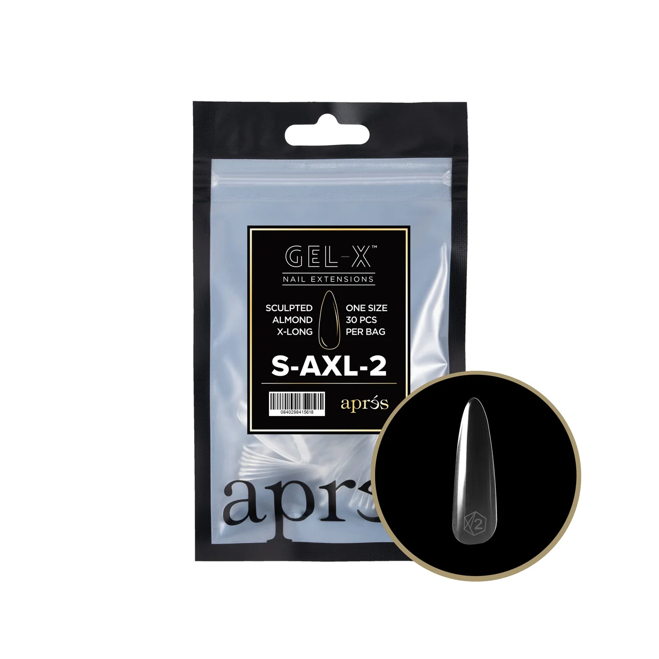 Apres Gel X™ Refill Bags (30pcs) Sculpted Almond Extra Long Tips - Image 4