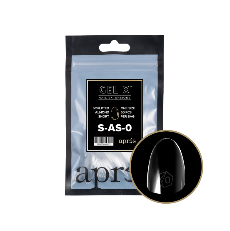 Apres Gel X™ Refill Bags (50pcs) Sculpted Almond Short Tips - Image 2