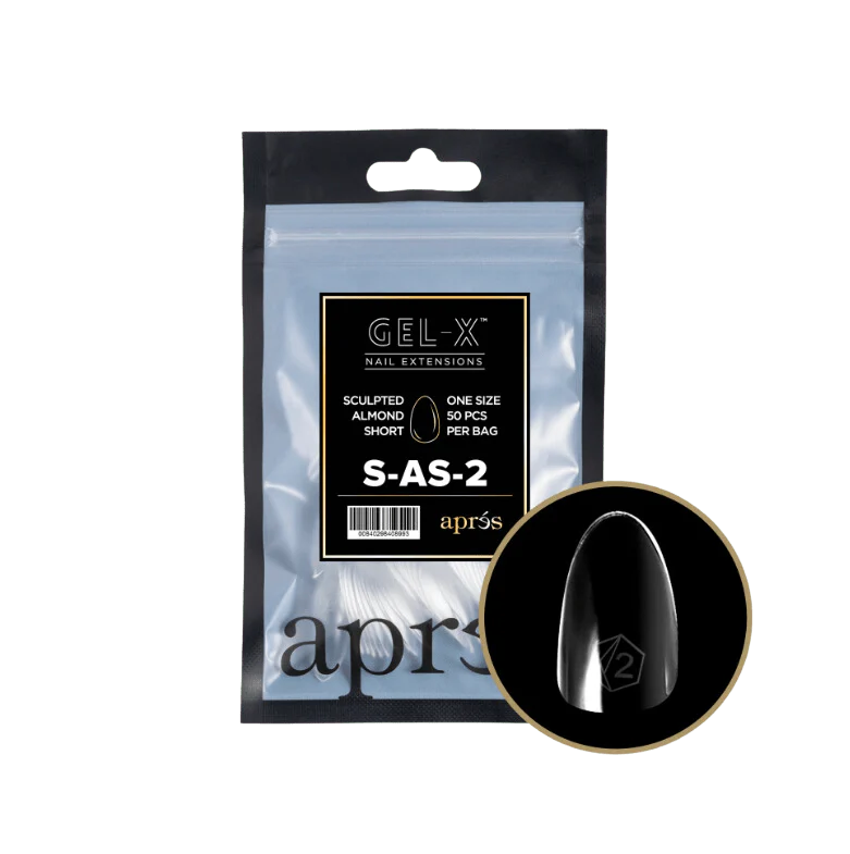 Apres Gel X™ Refill Bags (50pcs) Sculpted Almond Short Tips - Image 4