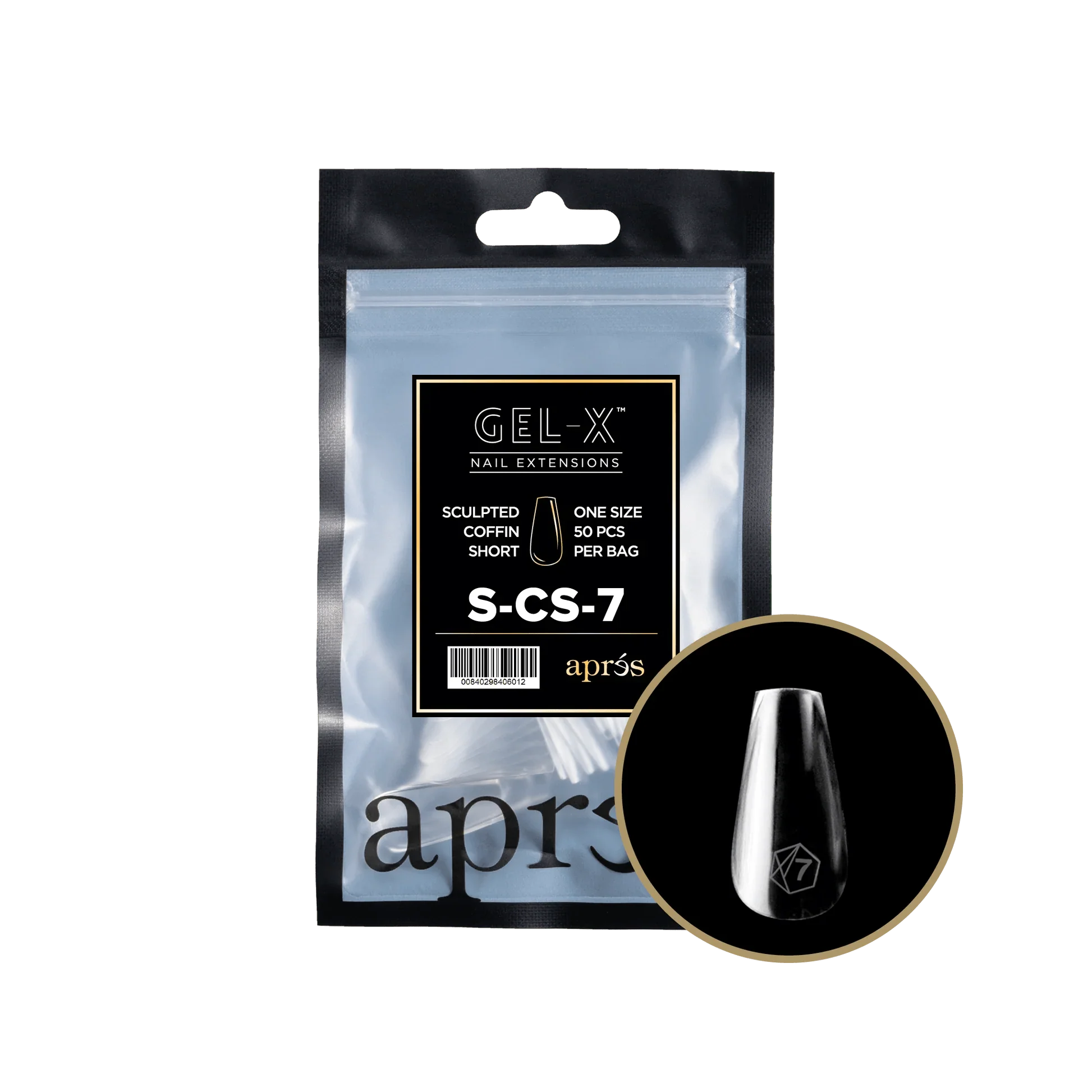 Apres Gel X™ Refill Bags (50pcs) Sculpted Coffin Short Tips - Image 11