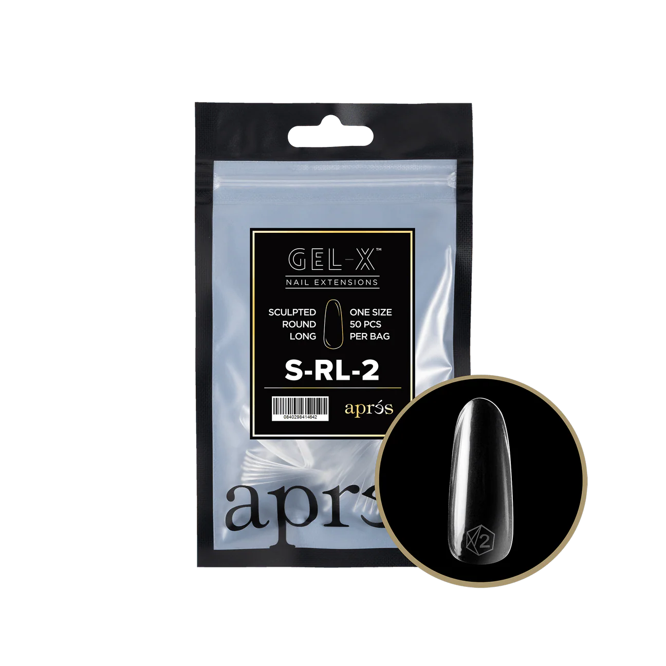 Apres Gel X™ Refill Bags (50pcs) Sculpted Round Long Tips - Image 3