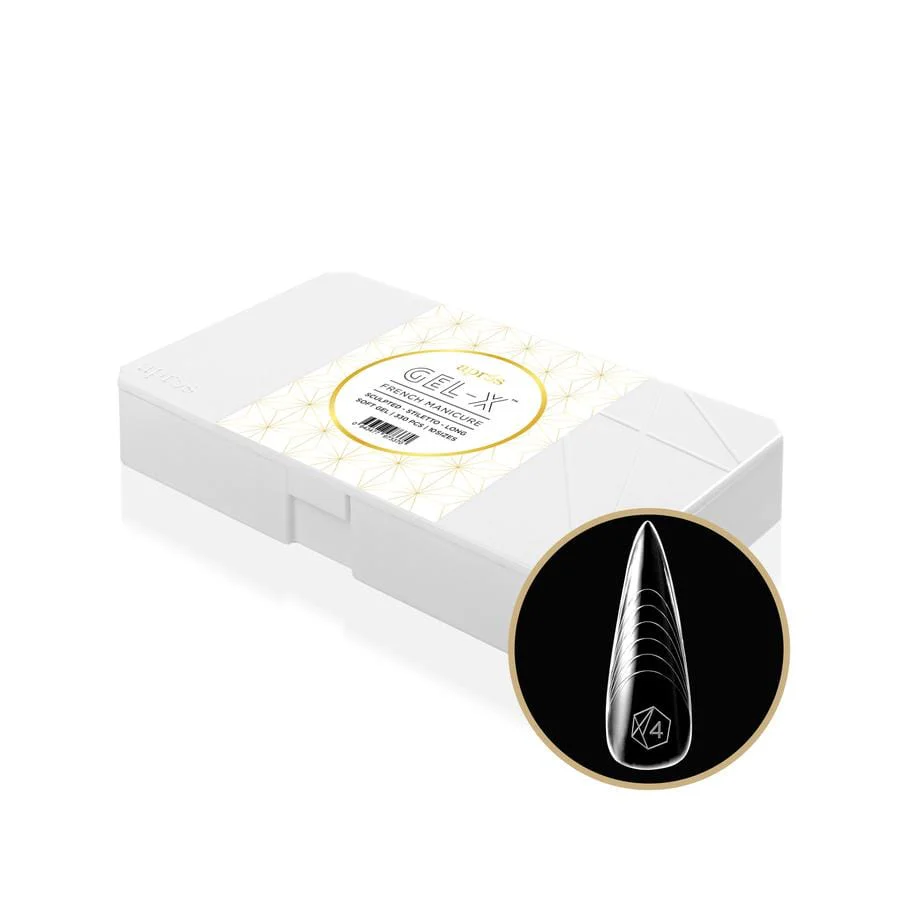 Apres Gel X™ Box of 330pcs French Manicure Sculpted Stiletto Long Tips