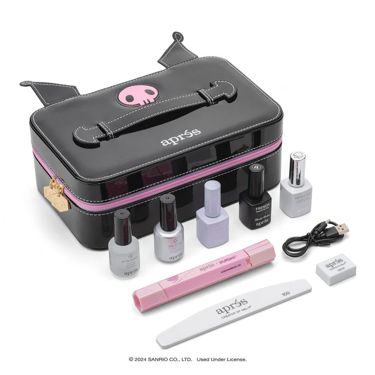 Apres Kuromi™ x Aprés Gel-X® Nail Extension Kit + Neutral French Natural Almond Medium Box of Tips (280pcs, 14 sizes) - Image 2
