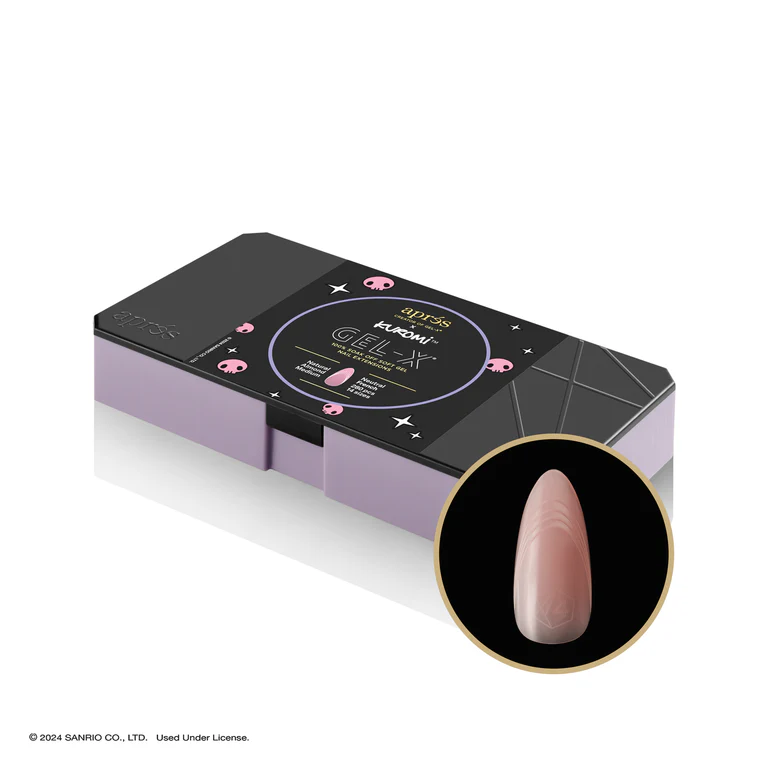Apres Kuromi™ x Aprés Gel-X® Nail Extension Kit + Neutral French Natural Almond Medium Box of Tips (280pcs, 14 sizes) - Image 8