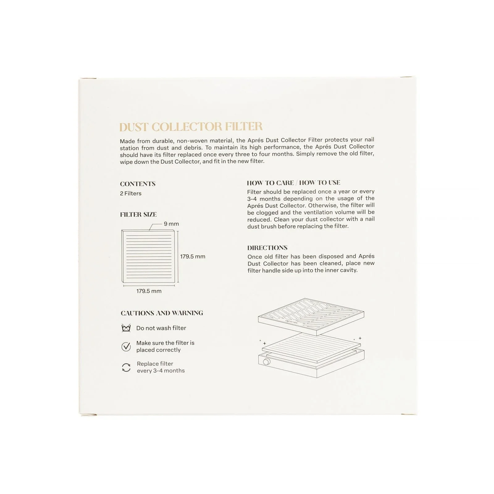 Apres Nail Dust Collector Filter (Pack of 2) - Image 4