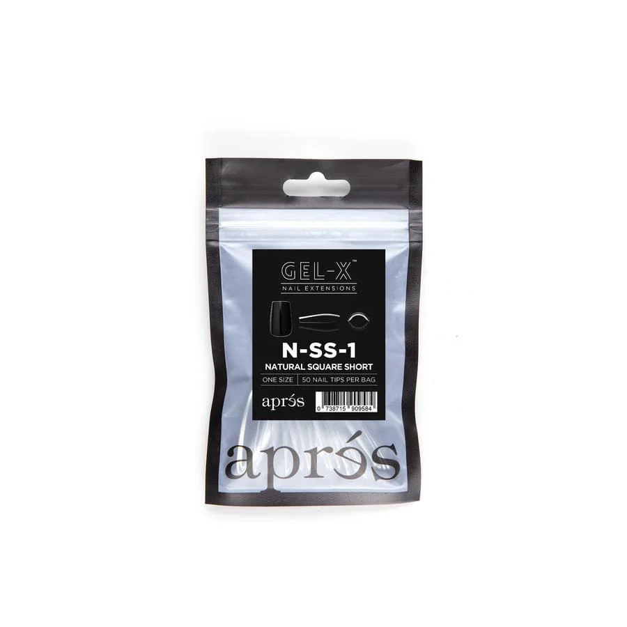 Apres Refill Bags (50pcs) Natural Square Short Tips - Image 3