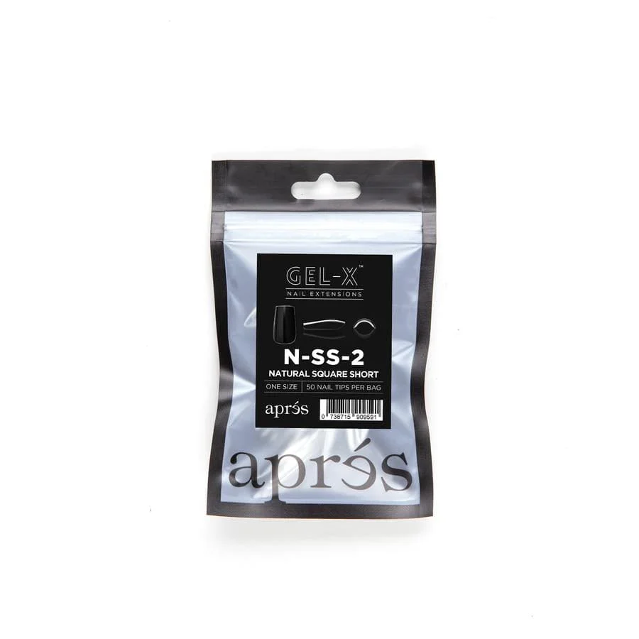 Apres Refill Bags (50pcs) Natural Square Short Tips - Image 4