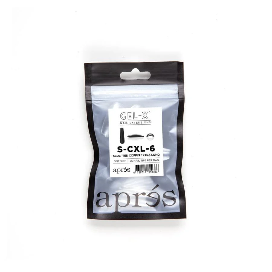 Apres Refill Bags (25pcs - 30pcs) Sculpted Coffin Extra Long Tips - Image 12
