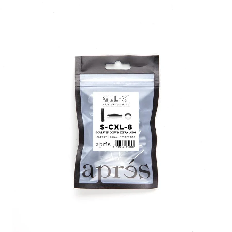 Apres Refill Bags (25pcs - 30pcs) Sculpted Coffin Extra Long Tips - Image 15