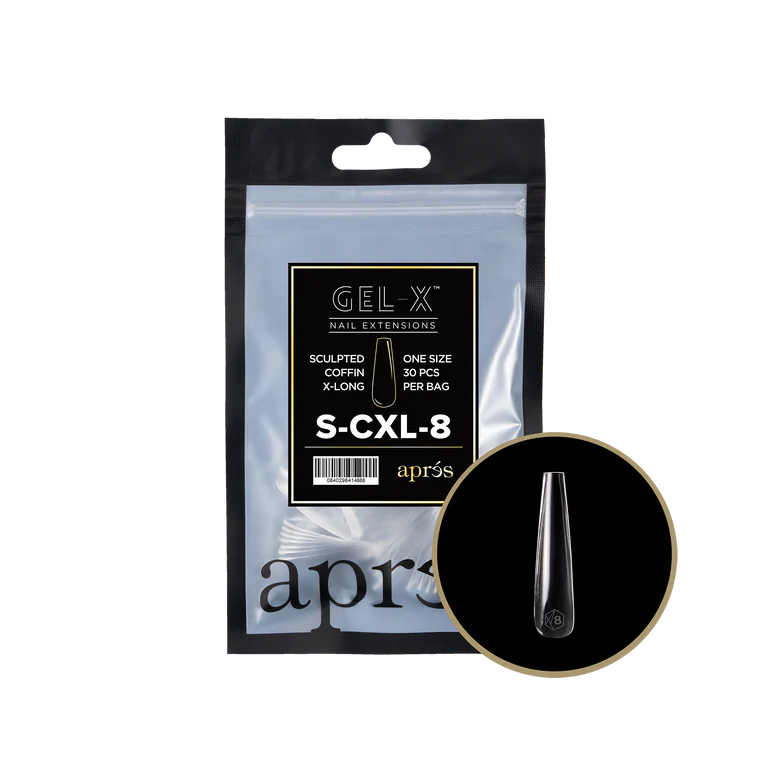 Apres Refill Bags (25pcs - 30pcs) Sculpted Coffin Extra Long Tips - Image 16