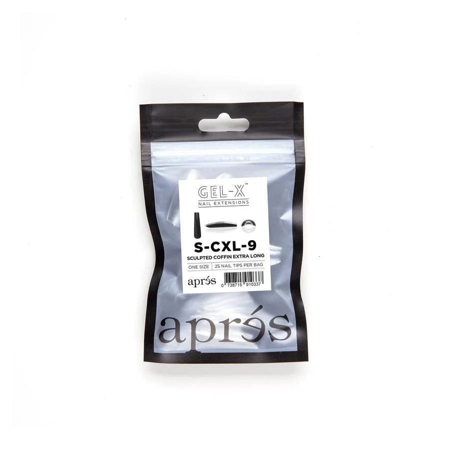 Apres Refill Bags (25pcs - 30pcs) Sculpted Coffin Extra Long Tips - Image 17