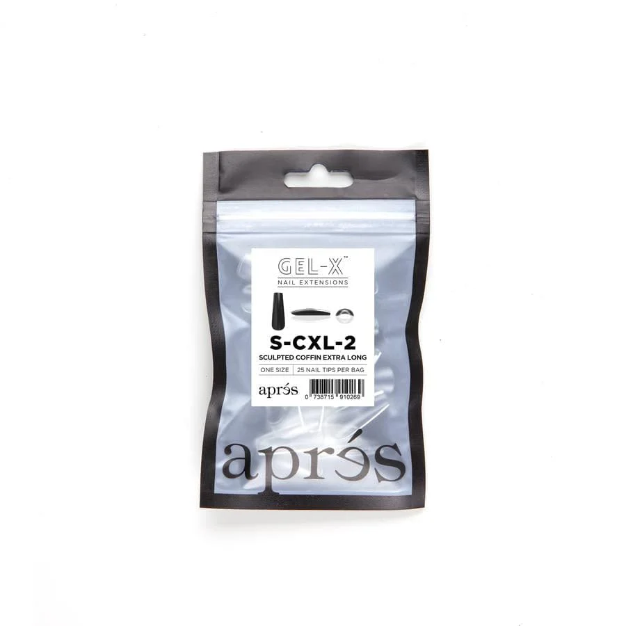 Apres Refill Bags (25pcs - 30pcs) Sculpted Coffin Extra Long Tips - Image 5