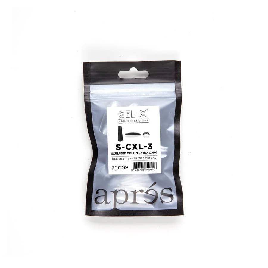 Apres Refill Bags (25pcs - 30pcs) Sculpted Coffin Extra Long Tips - Image 6