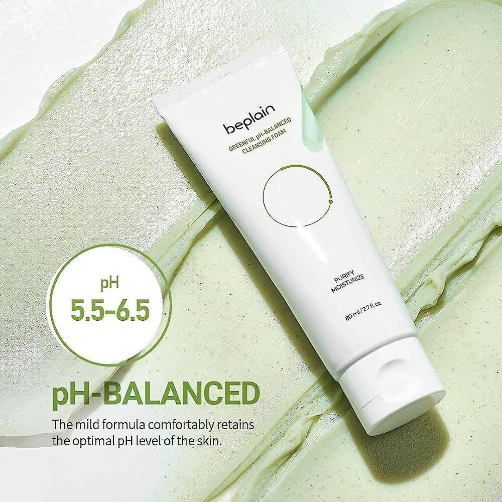 BEPLAIN Mung Bean Ph-Balanced Cleansing Foam 80mL - Image 3