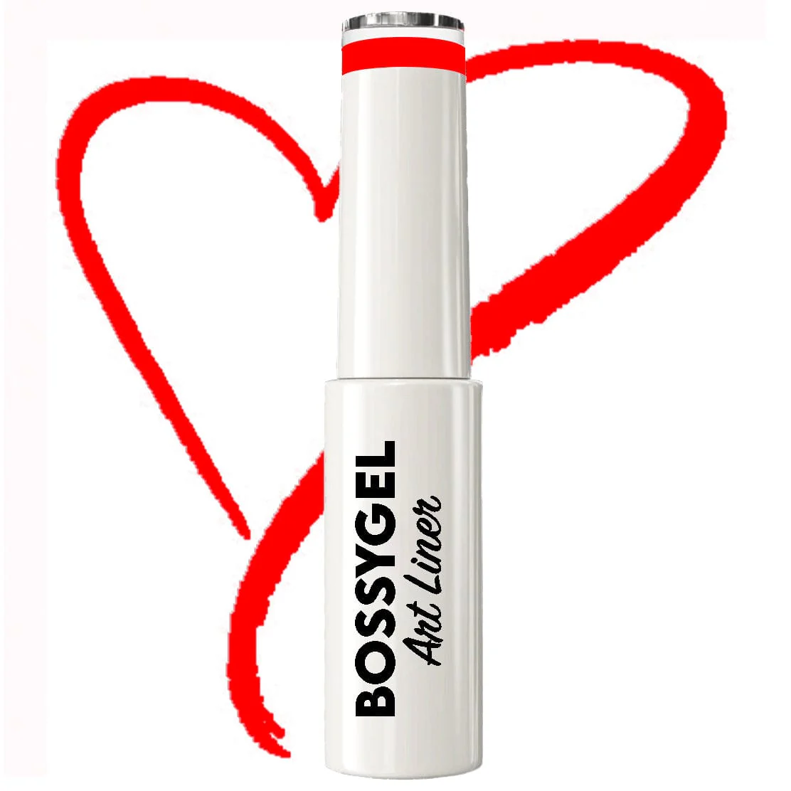 BOSSY Gel Art Liner Glow In The Dark 10 Neon Red - Image 2