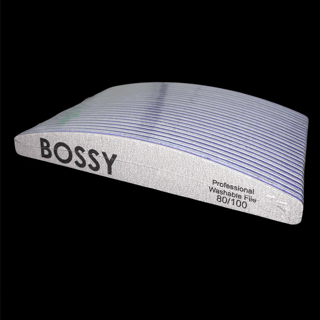 BOSSY Washable File MOON SHAPE ZEBRA (80/100) - Image 2