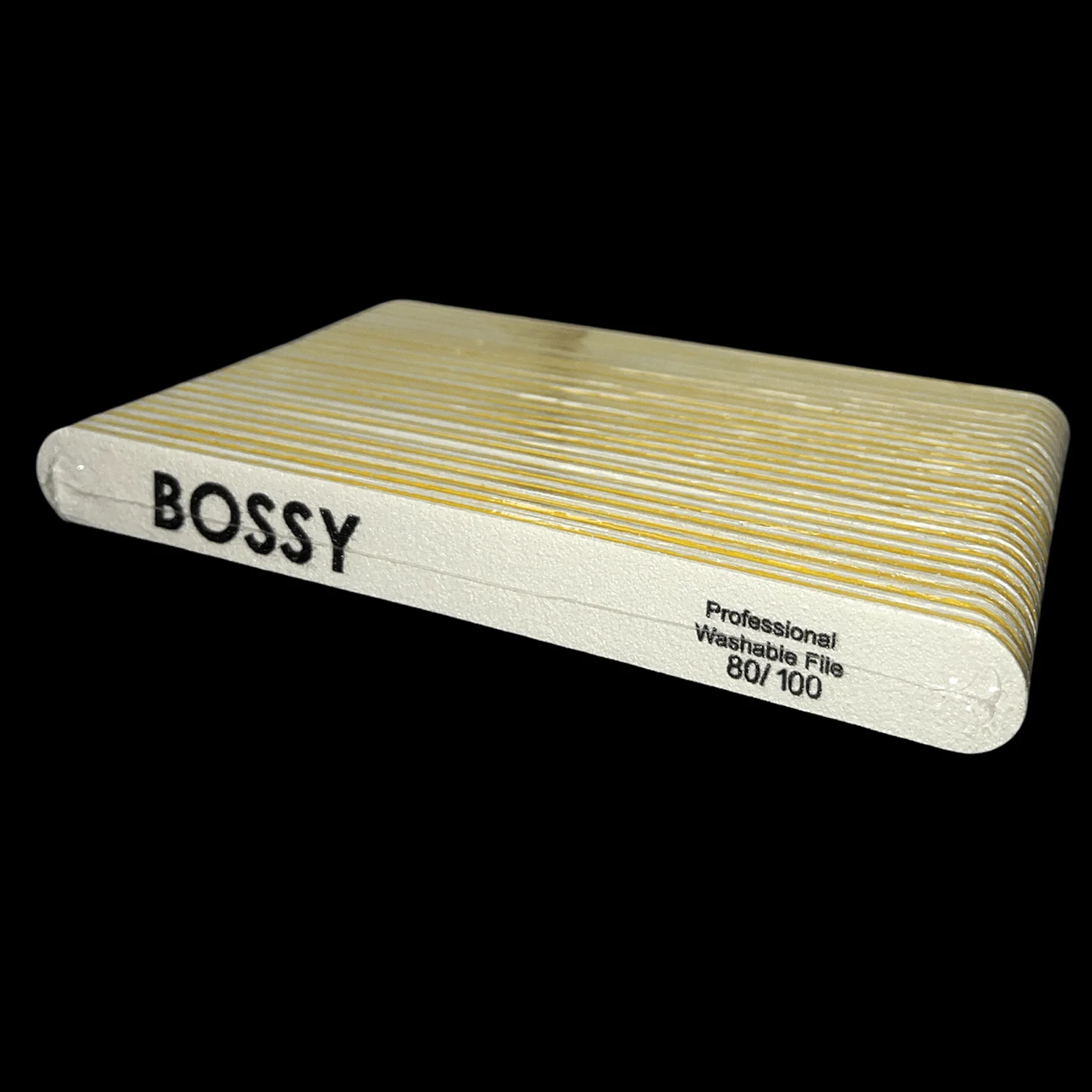 BOSSY Washable File Regular Oval WHITE (80/100) - Image 2