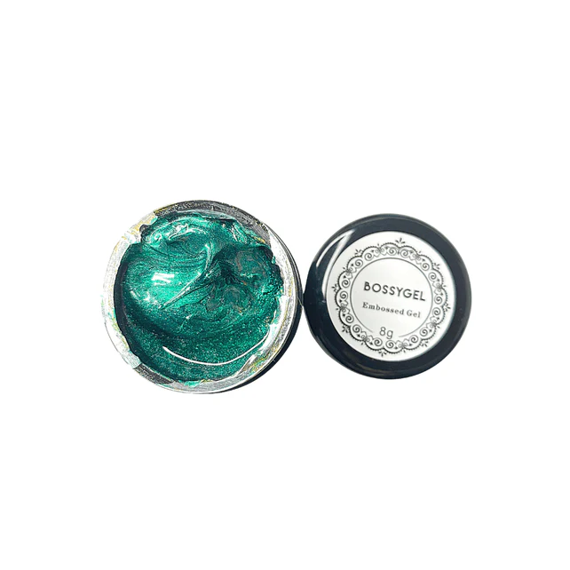 BOSSY Metallic Gel Paint EMBOSSED 07 LIGHT GREEN (8g)