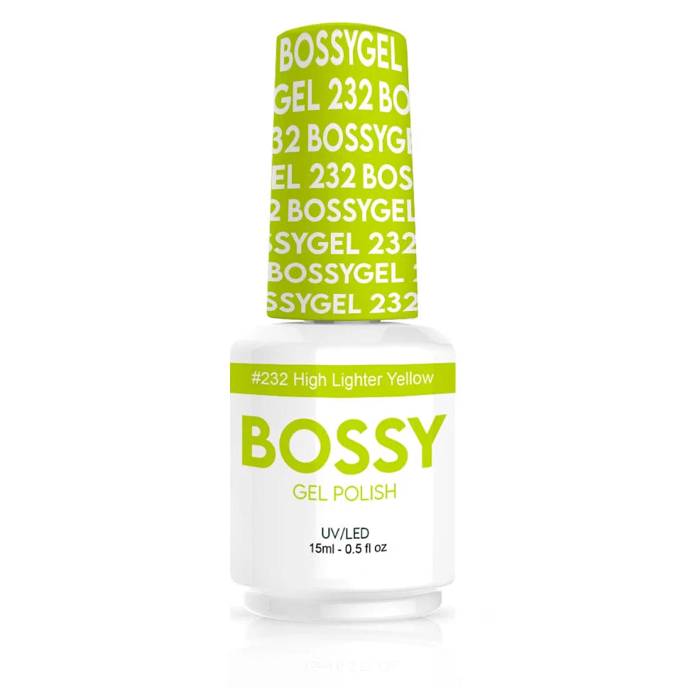 Bossy Gel Polish BS 232 High Lighter Yellow