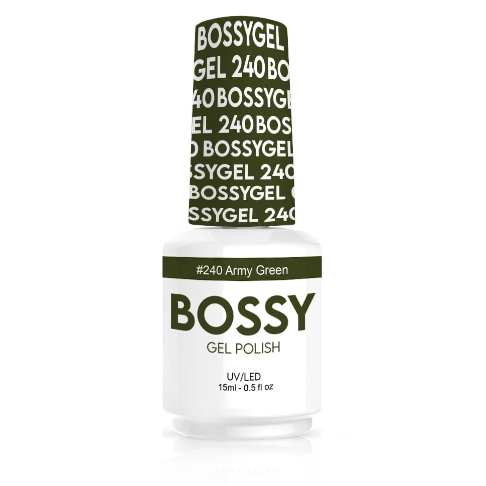 Bossy Gel Polish BS 240 Army  Green