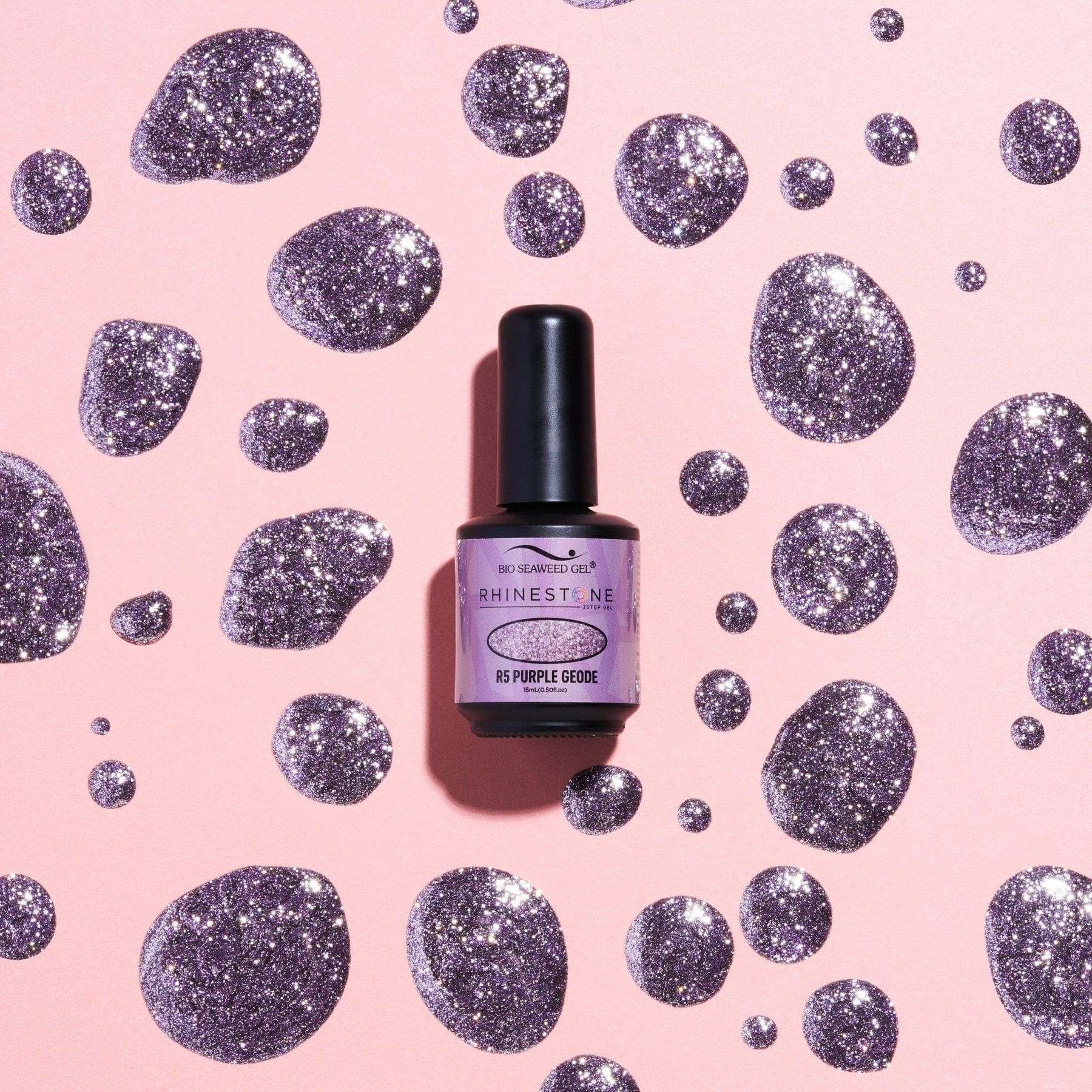 Bio Seaweed Gel Rhinestone R5 Purple Geode - Image 2
