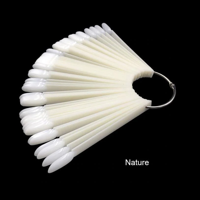 JNBS Nail Swatch Sample Display Round (50 pcs/pack) Natural