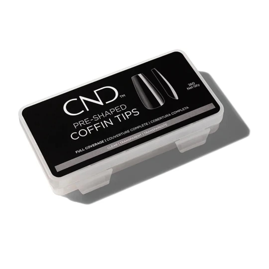 CND Nail Tip Box Pre-Shaped Coffin Tips - Image 2