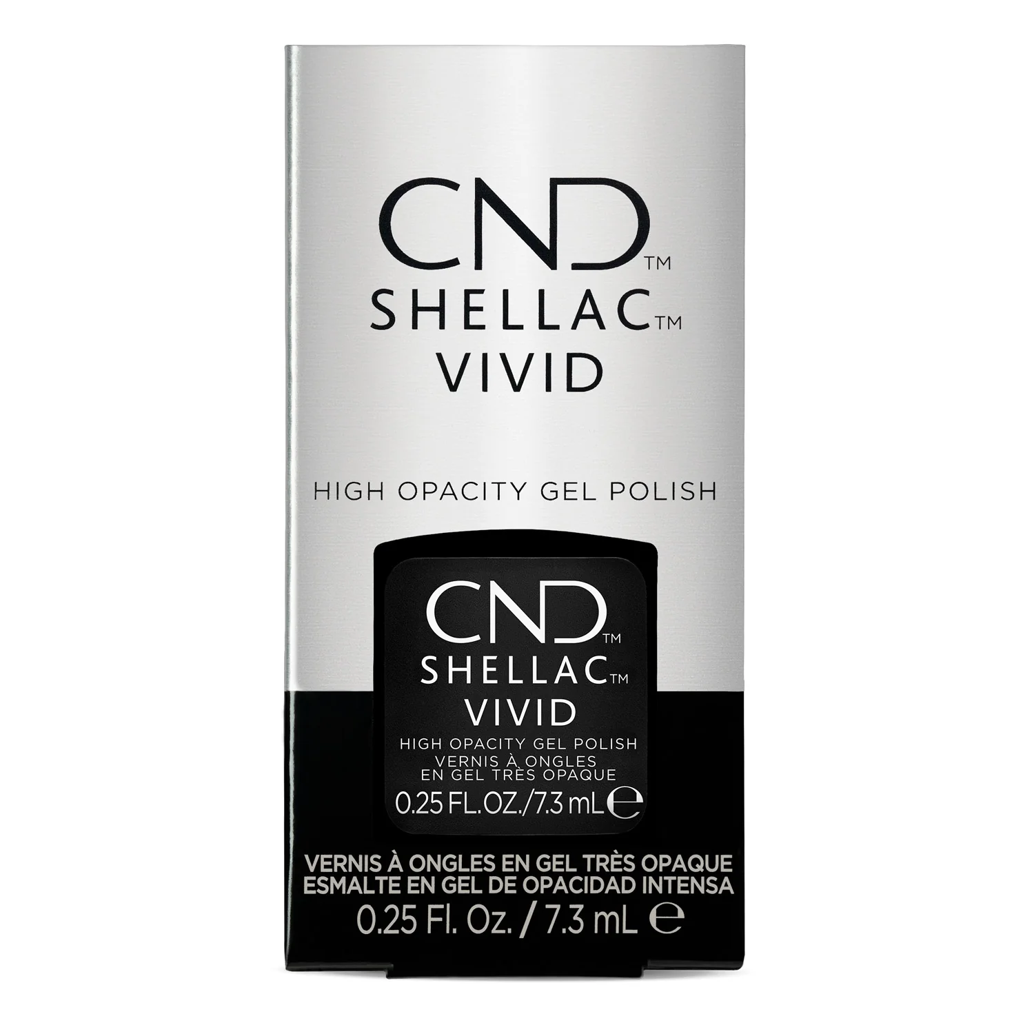 CND Shellac Vivid Black Tuxedo 0.25 0z - Image 4