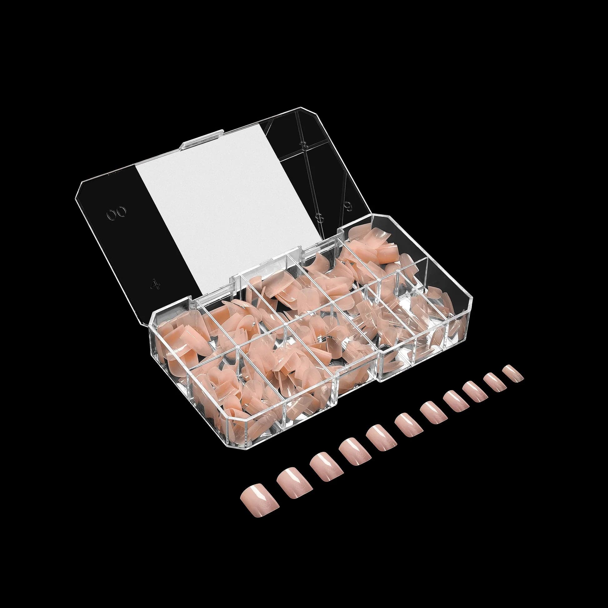 Apres Gel X™ NEUTRALS Box of 150pcs Chloe Natural Square Tips - Image 3