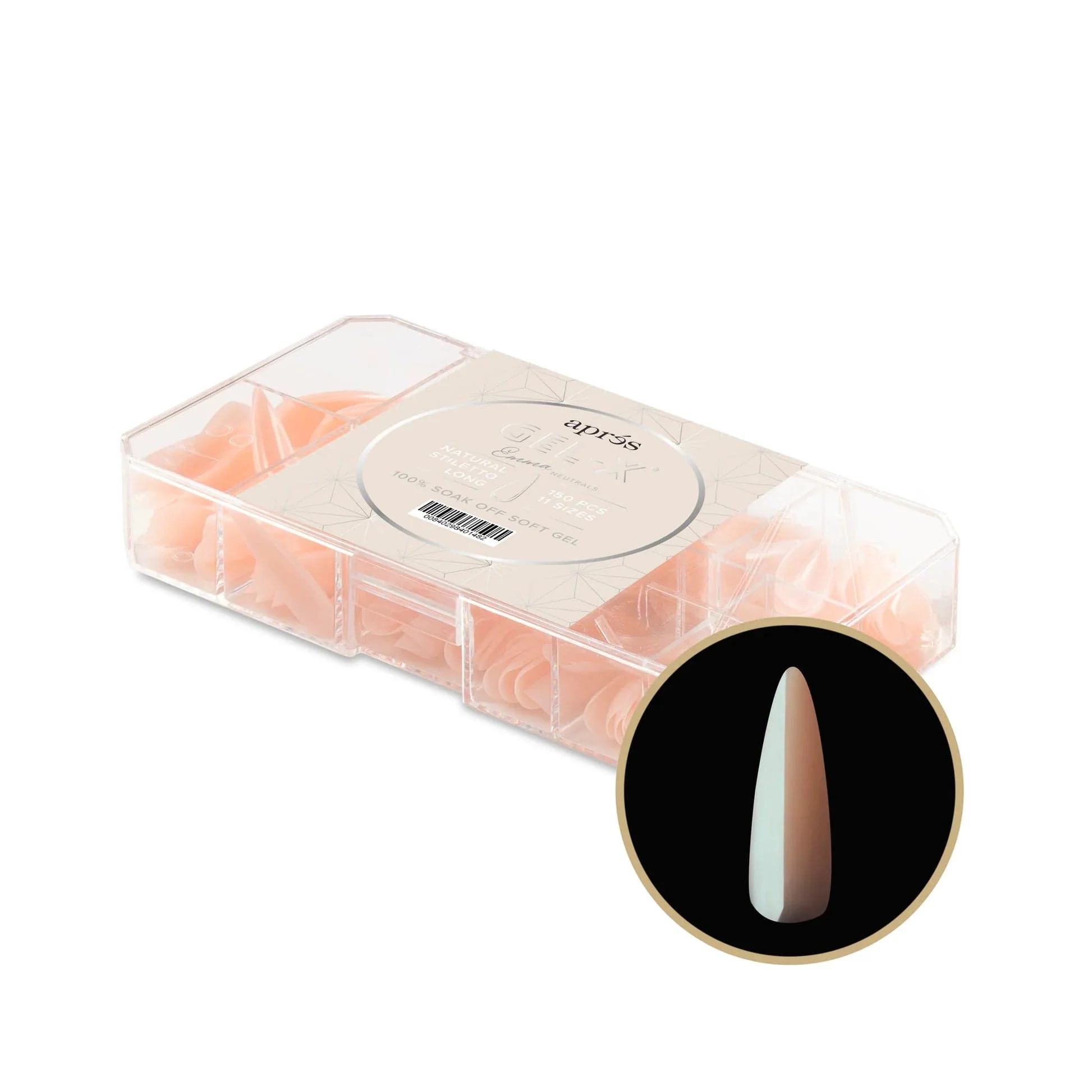 Apres Gel X™ NEUTRALS Box of 150pcs Emma Natural Stiletto Tips - Image 15