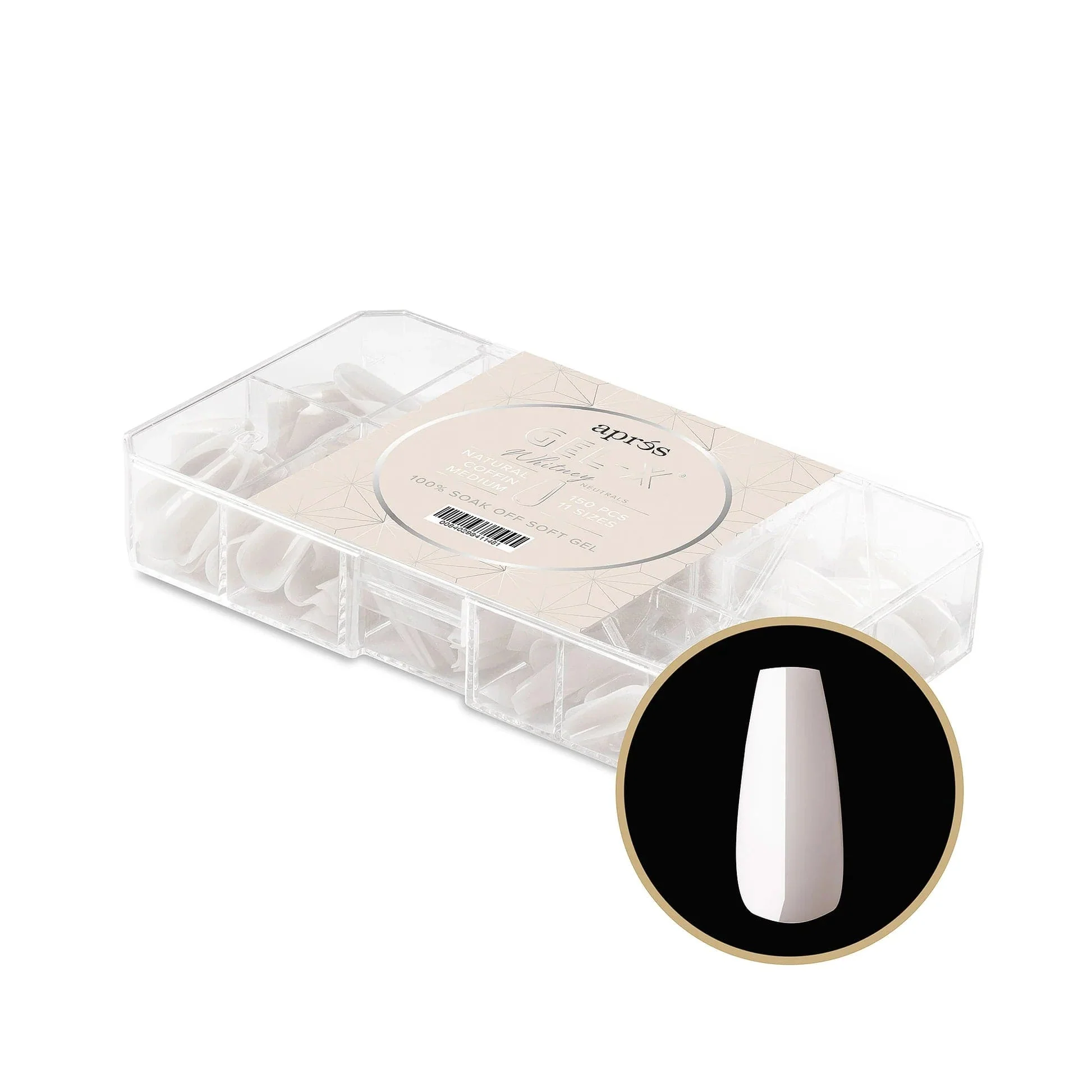 Apres Gel X™ NEUTRALS Box of 150pcs Whitney Natural Coffin Tips - Image 9