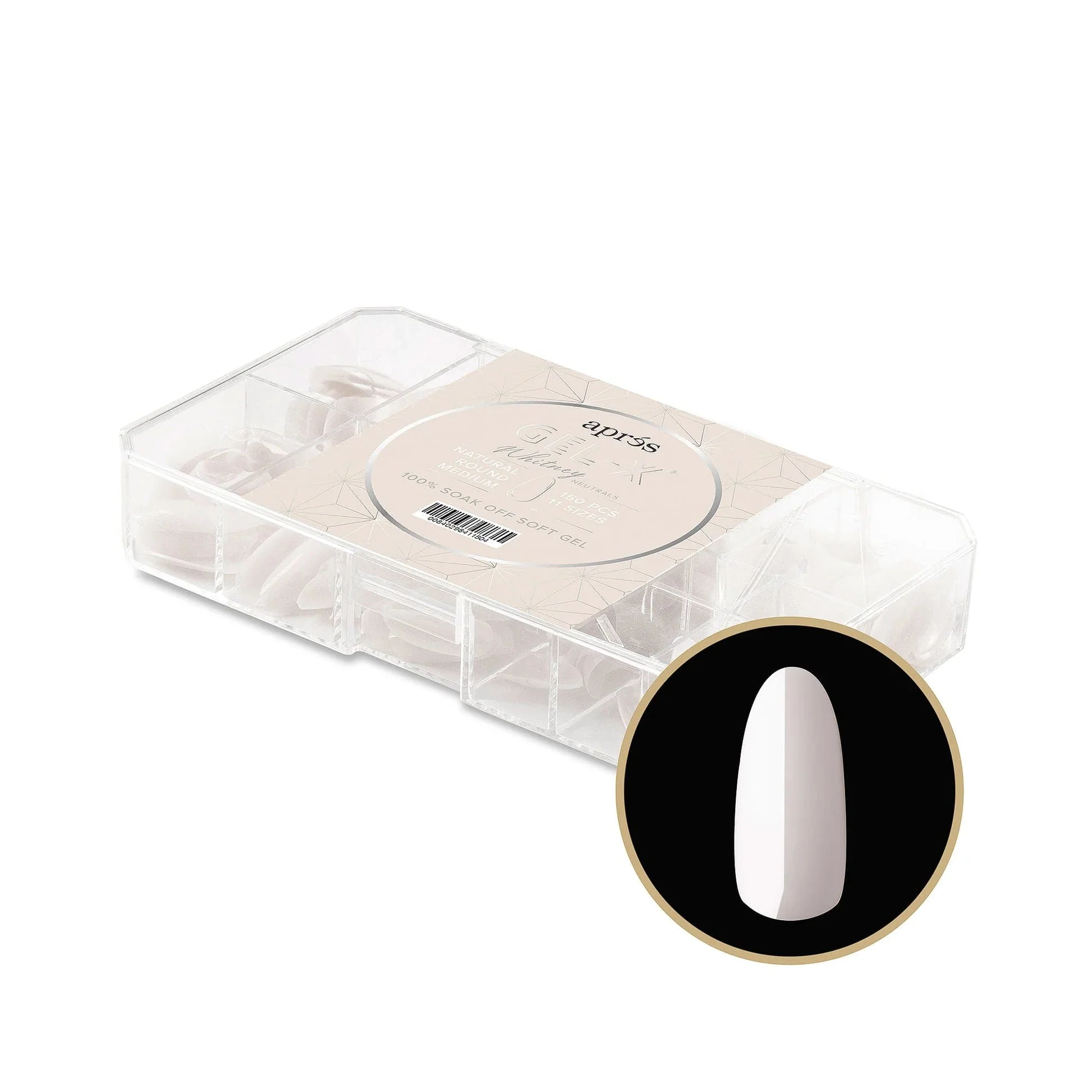 Apres Gel X™ NEUTRALS Box of 150pcs Whitney Natural Round Tips - Image 8