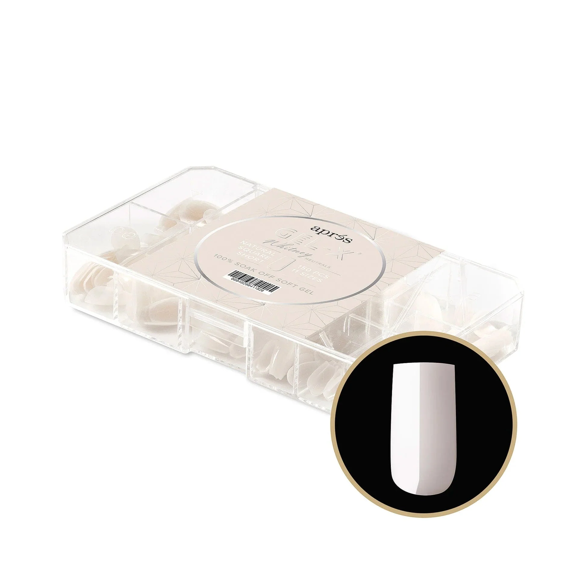 Apres Gel X™ NEUTRALS Box of 150pcs Whitney Natural Square Tips - Image 8