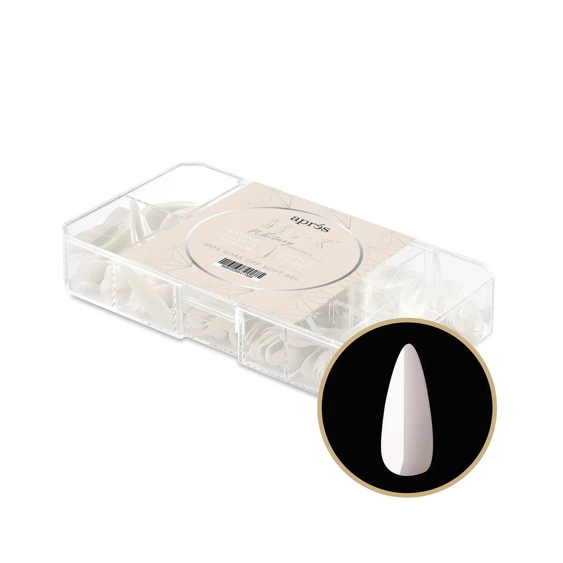 Apres Gel X™ NEUTRALS Box of 150pcs Whitney Natural Stiletto Tips - Image 8