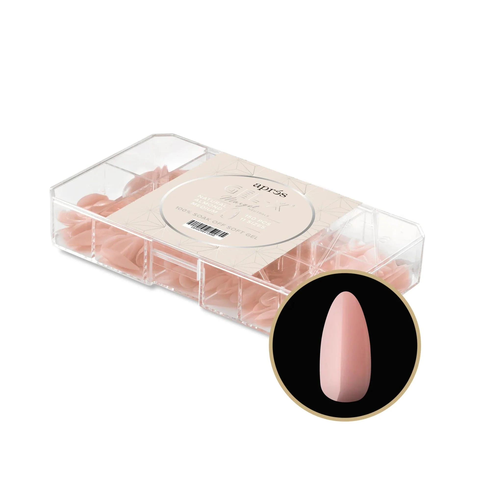 Apres Gel X™ NEUTRALS Box of 150pcs Margot Natural Almond Tips - Image 14