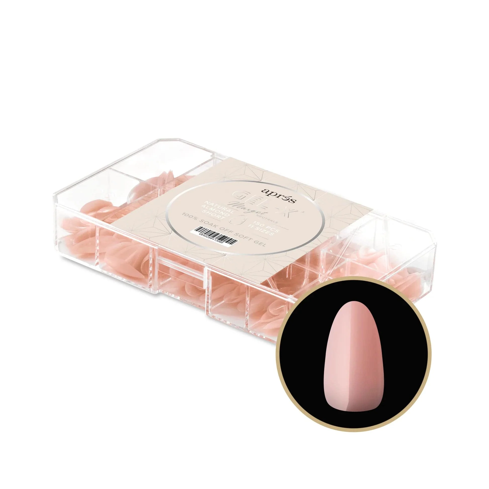Apres Gel X™ NEUTRALS Box of 150pcs Margot Natural Almond Tips - Image 8