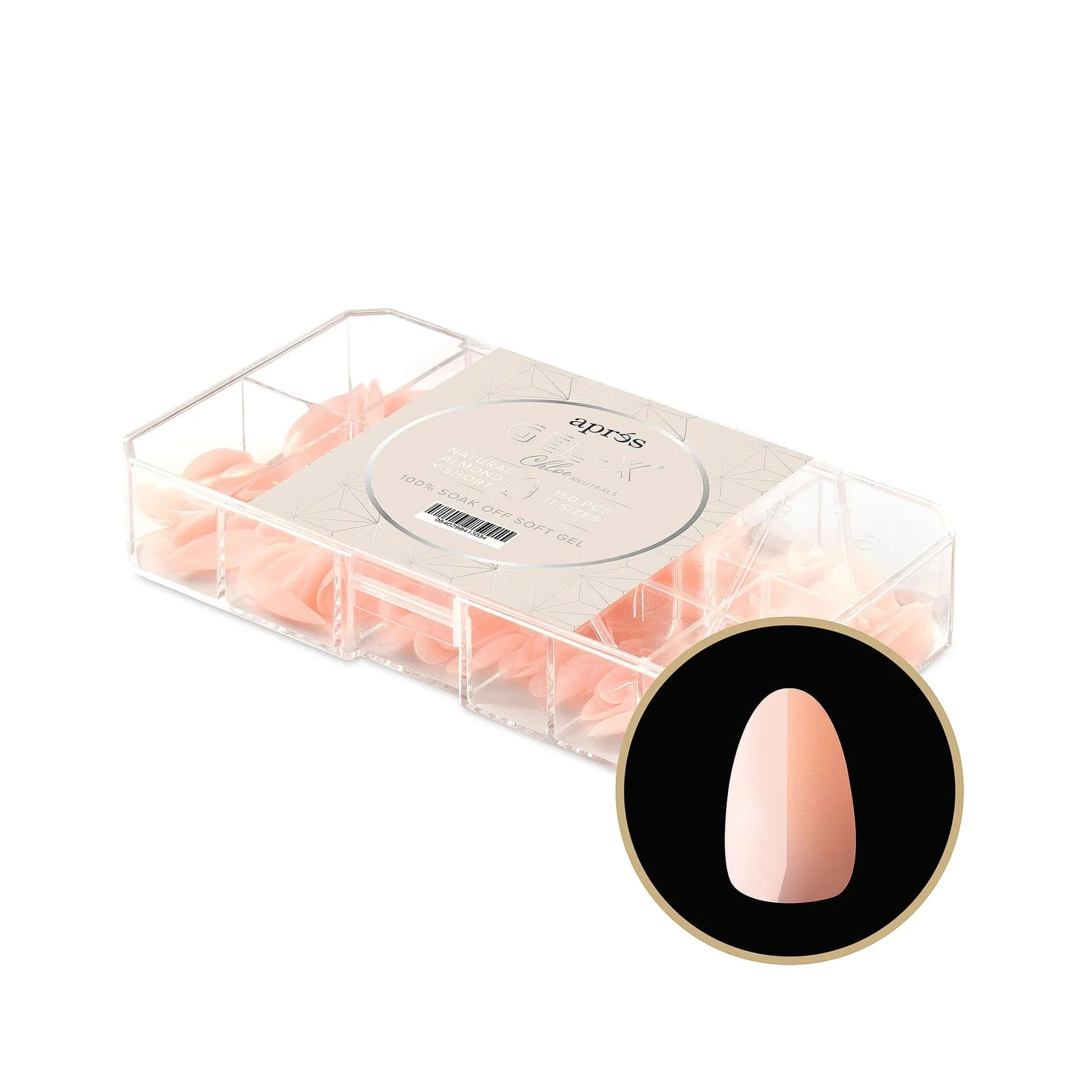 Apres Gel X™ NEUTRALS Box of 150pcs Chloe Natural Almond Tips