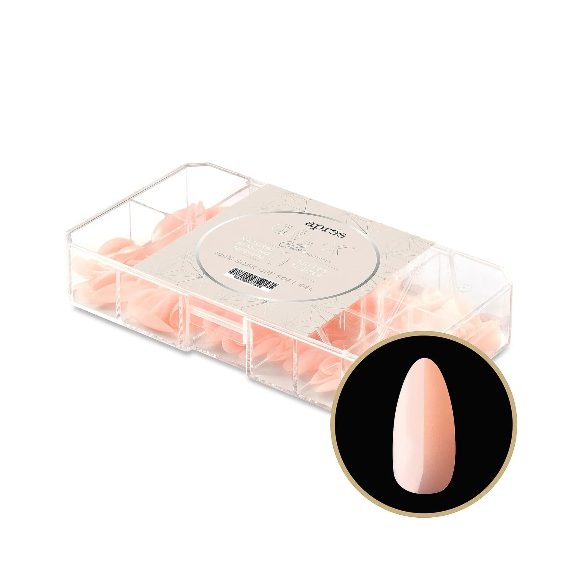 Apres Gel X™ NEUTRALS Box of 150pcs Chloe Natural Almond Tips - Image 14