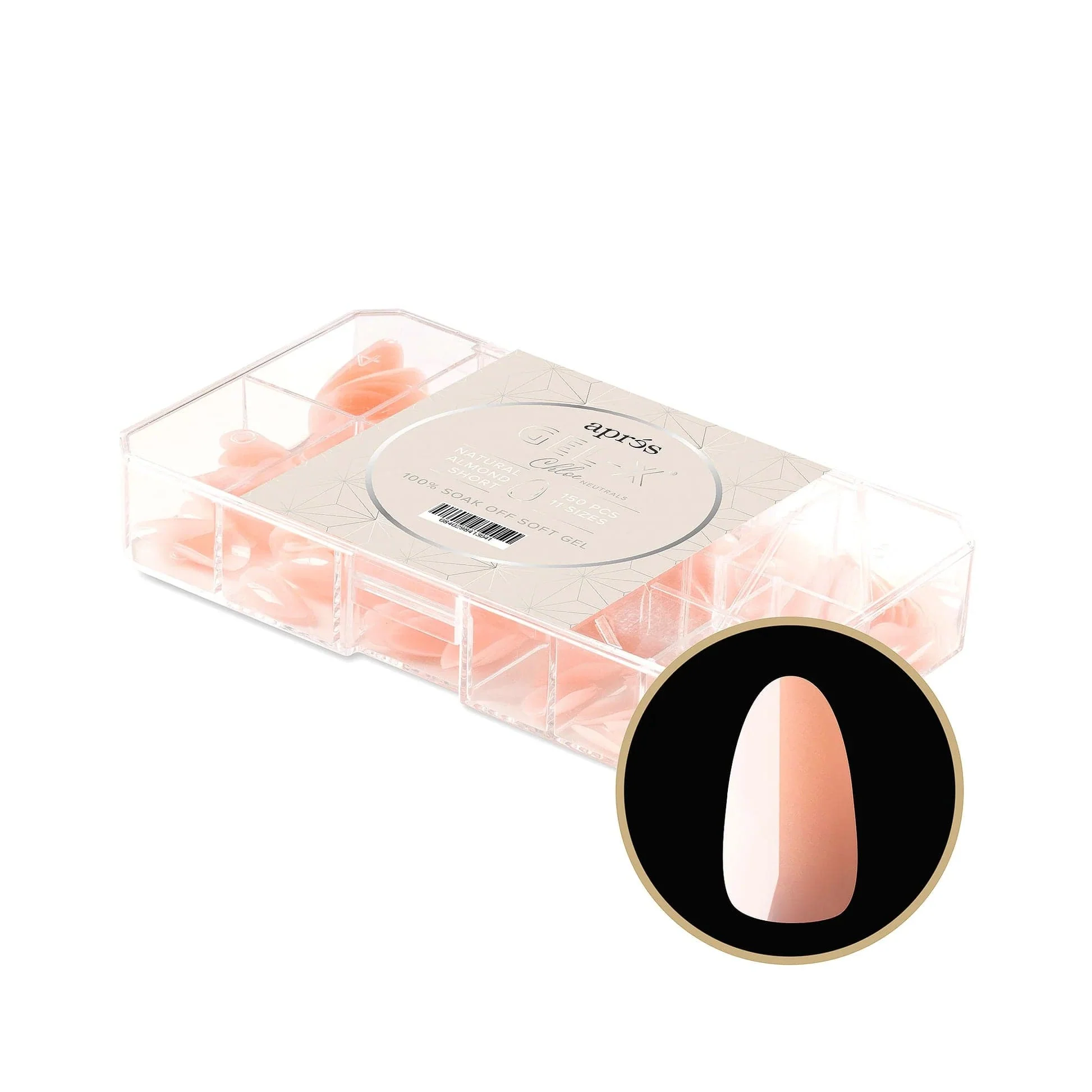 Apres Gel X™ NEUTRALS Box of 150pcs Chloe Natural Almond Tips - Image 8