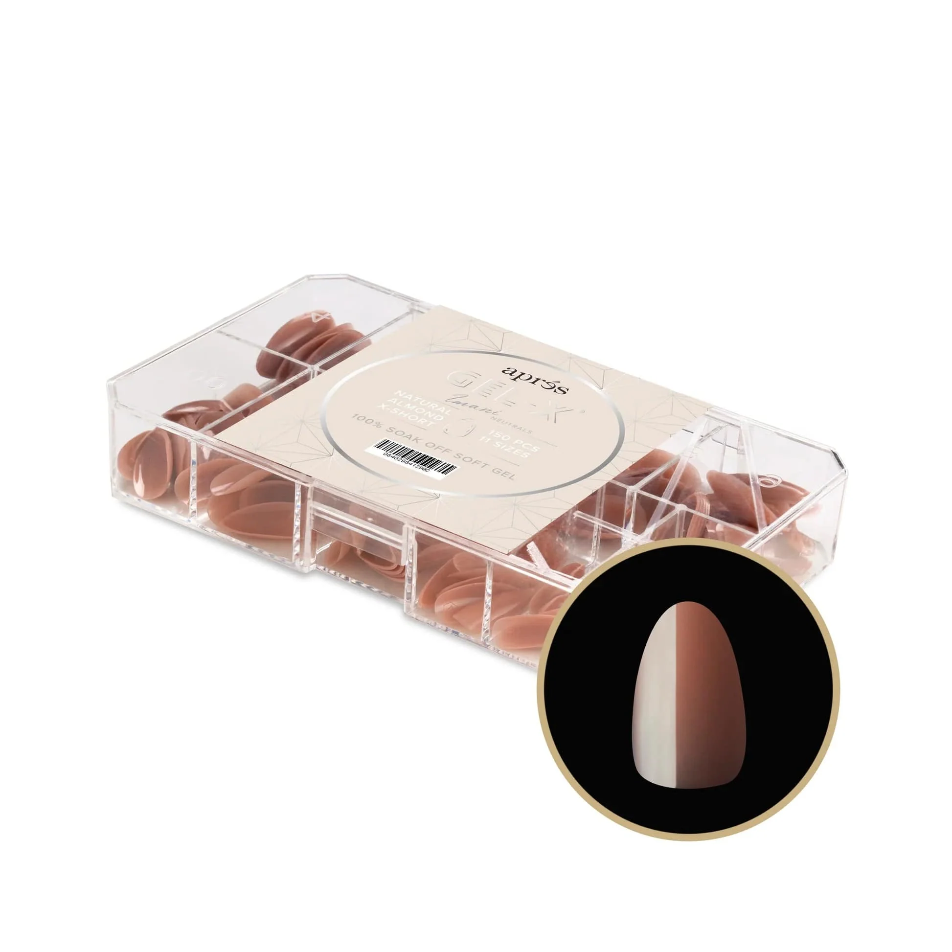 Apres Gel X™ NEUTRALS Box of 150pcs Imani Natural Almond Tips - Image 4