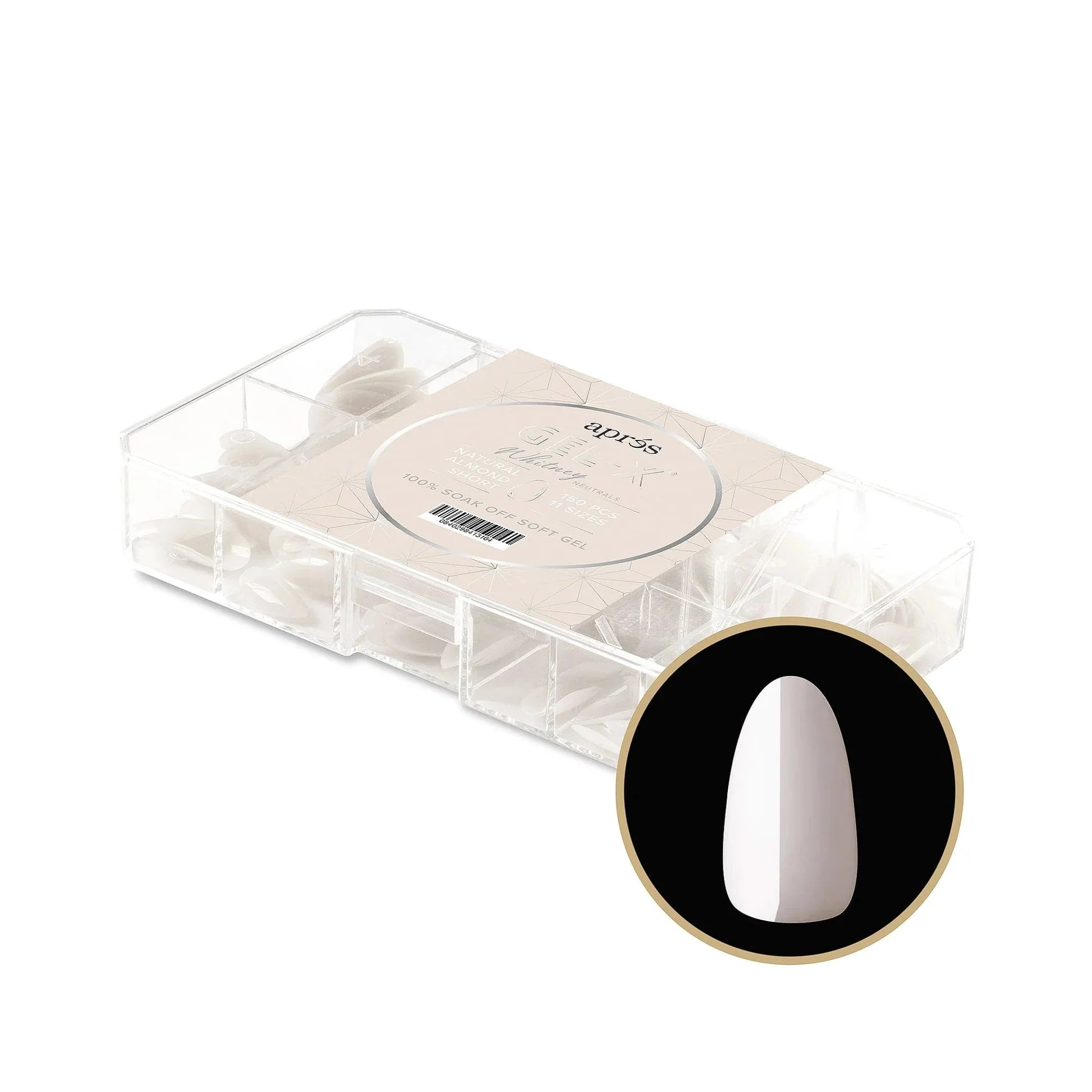 Apres Gel X™ NEUTRALS Box of 150pcs Whitney Natural Almond Tips - Image 8