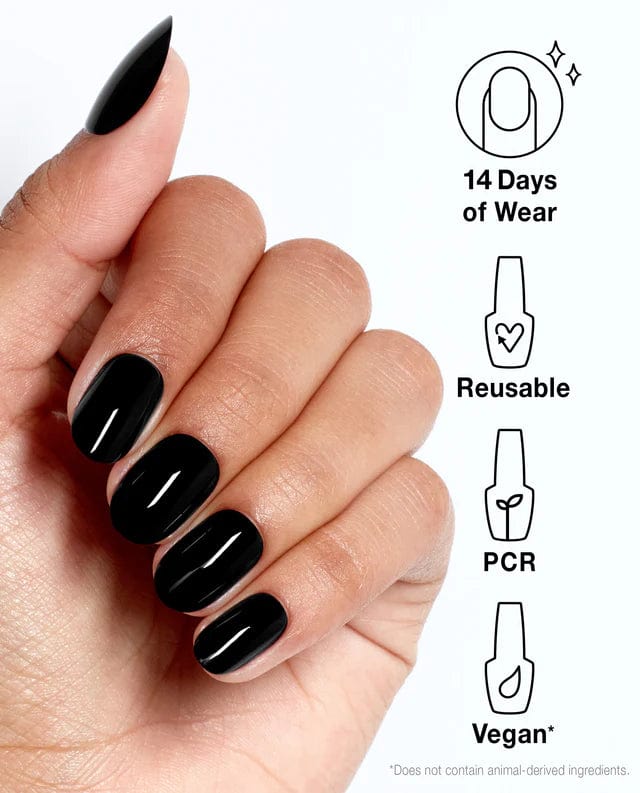 OPI xPRESS/ON Press On Nails Black Onyx (Short) - Image 4