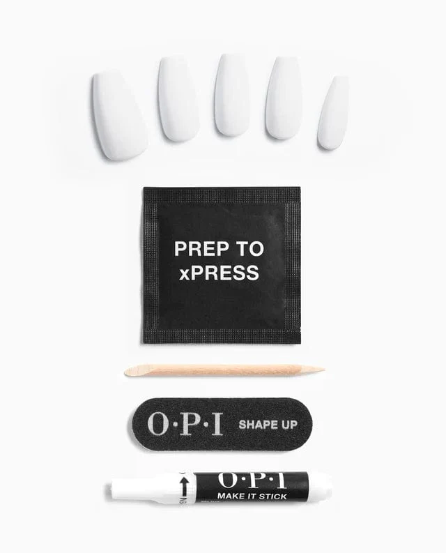 OPI xPRESS/ON Press On Nails Alpine Snow (Long) - Image 7
