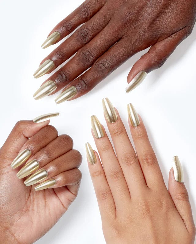 OPI xPRESS/ON Press On Nails Break the Gold (Long) - Image 2