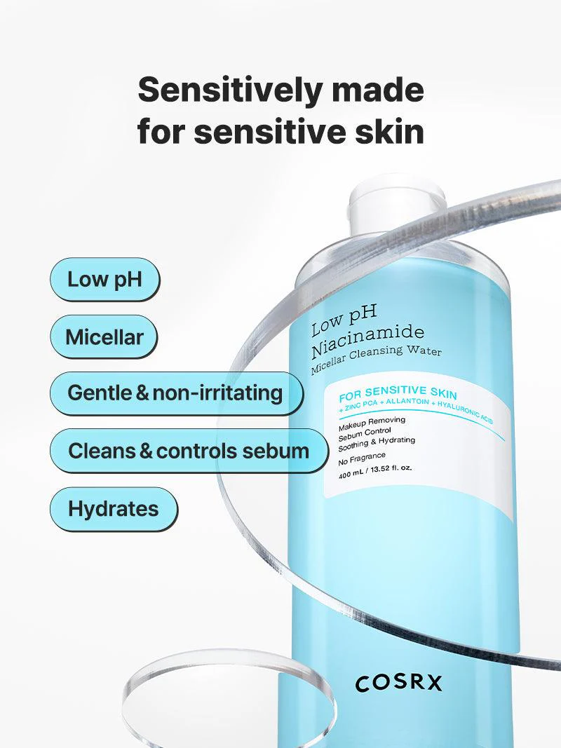 COSRX Low pH Niacinamide Micellar Cleansing Water 400ml - Image 5