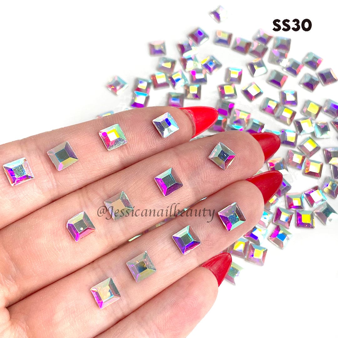 JNBS Crystal Rhinestone Square Flatback Crystal AB - Image 6